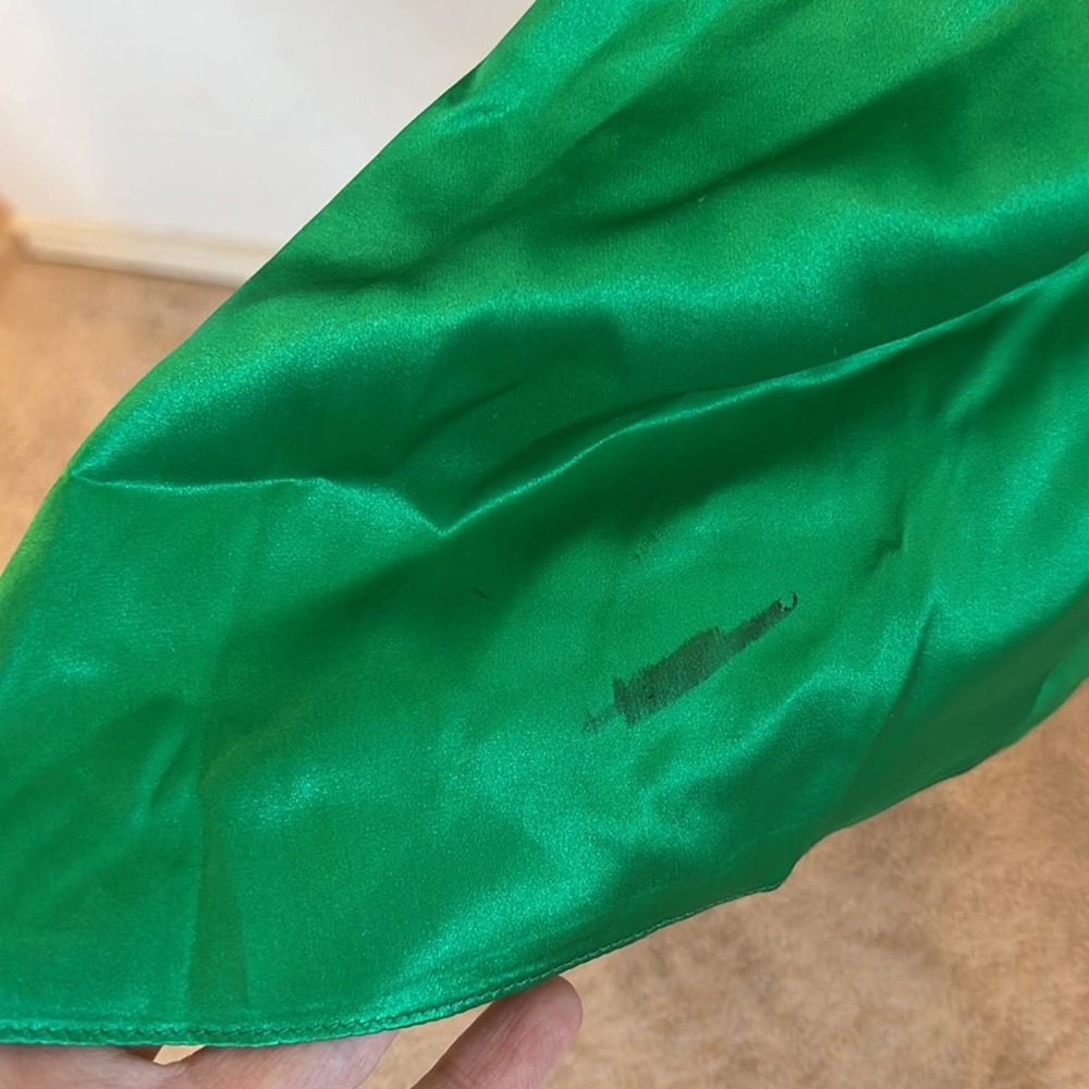 Amanda Uprichard Jasalina 100% silk midi Dress in Jungle green - Picture 10 of 12